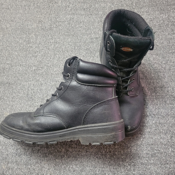 Dickies Mens Size 11 Leather Work Boots Black Lace Up Water Proof Workwear main image 4